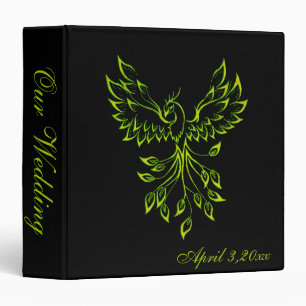 Classeur Phoenix vert se lève sur Black Personal