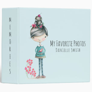 Classeur Photo Album Cute Boho Girl With Bird