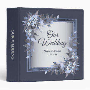Classeur Photo Album Mariage Party Marine Blue Floral Moder