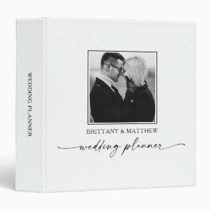 Classeur Photo Calligraphie Encre Wedding planner noir blan