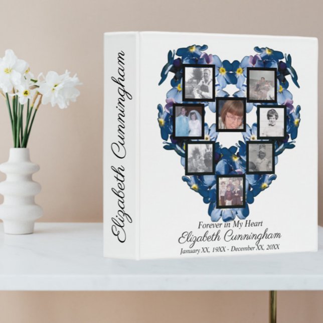Classeur Photo Collage Oubliez-Moi Pas Floral Heart Memoria (Créateur téléchargé)