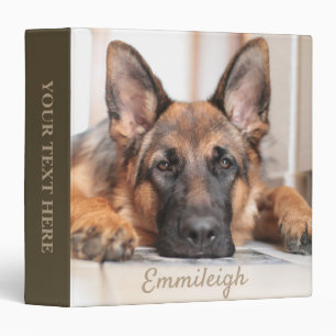 Classeur Photo de chien berger allemand endormi personnalis