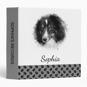 Classeur Photo de compagnie personnalisée et pattes noires 