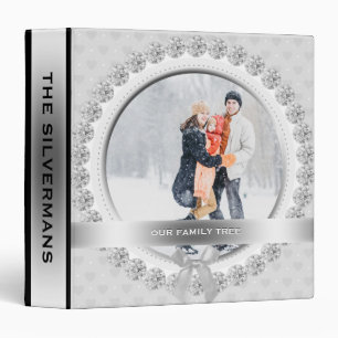 Classeur Photo de diamants d'argent d'arbre généalogique de