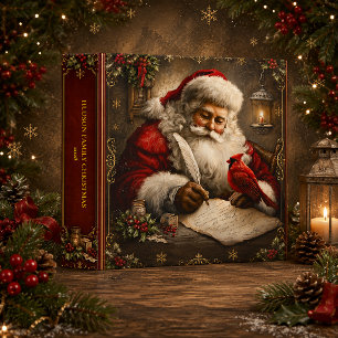 Classeur Photo de famille Noël vintage Santa & Cardinal