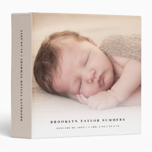 Classeur Photo de la première année de bébé Minimaliste Mod