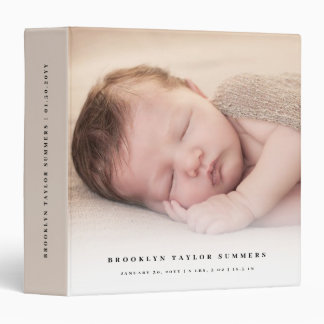 Classeur Photo de la première année de bébé Minimaliste Mod