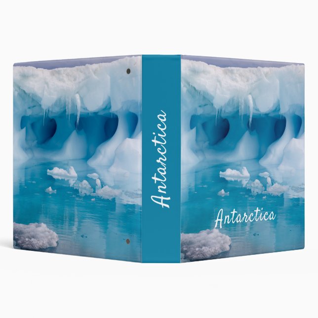 Classeur Photo de l'iceberg Antarctique avec texte (Arrière-plan)
