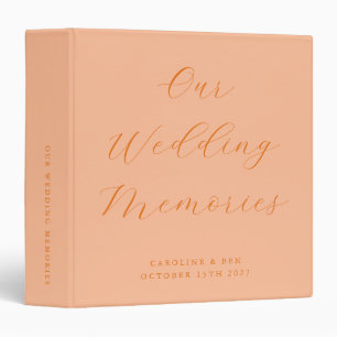 Classeur Photo de mariage personnalisé Minimaliste Script P