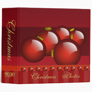 Classeur photo de Noël Rouge avec bandes