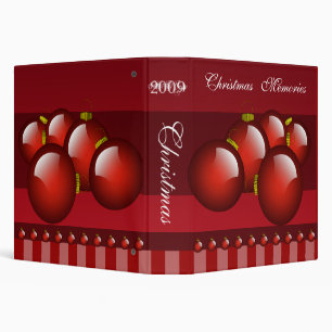 Classeur photo de Noël Rouge avec bandes