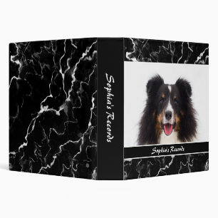 Classeur Photo de votre animal de compagnie sur Faux Black 