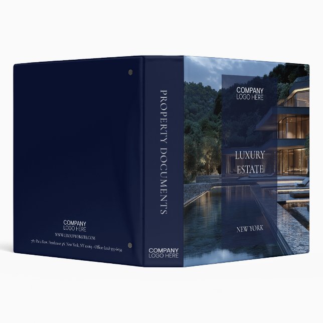 Classeur Photo et logo de propriété immobilière exclusive (Arrière-plan)