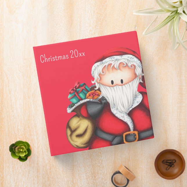 Classeur Photo festive rouge du Père Noël de Noël (In Situ)