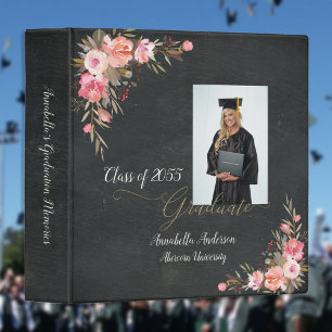 Classeur Photo Floral Chalkboard Graduation Scrapbook Album