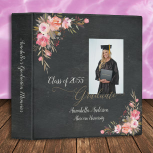 Classeur Photo Floral Chalkboard Graduation Scrapbook Album