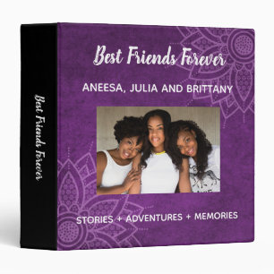 Classeur Photo Florale violette BFF Best Friends 3 Ring Cla