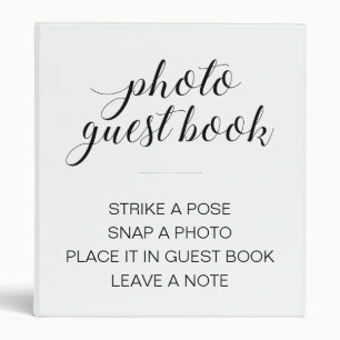 Classeur Photo Livre d'Invité Mariage élégant Photo instant