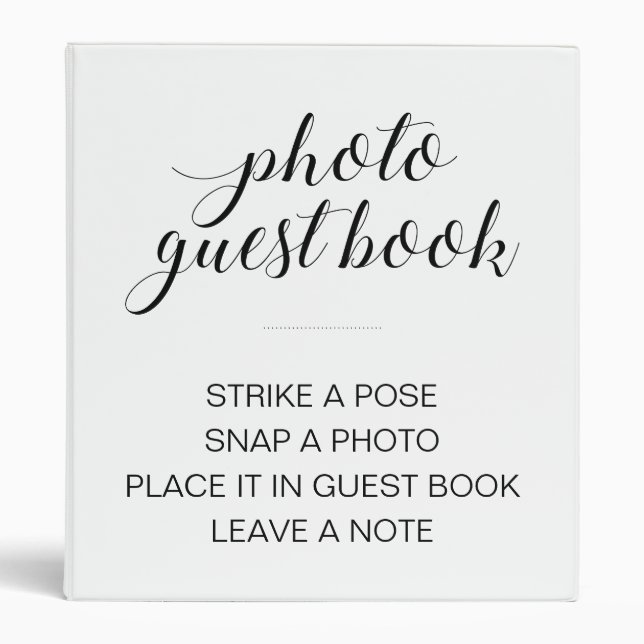 Classeur Photo Livre d'Invité Mariage élégant Photo instant (Devant)
