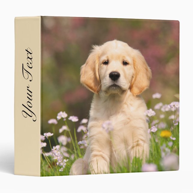 Classeur Photo mignonne d'animal de visage de chiot de (Devant/Côté)