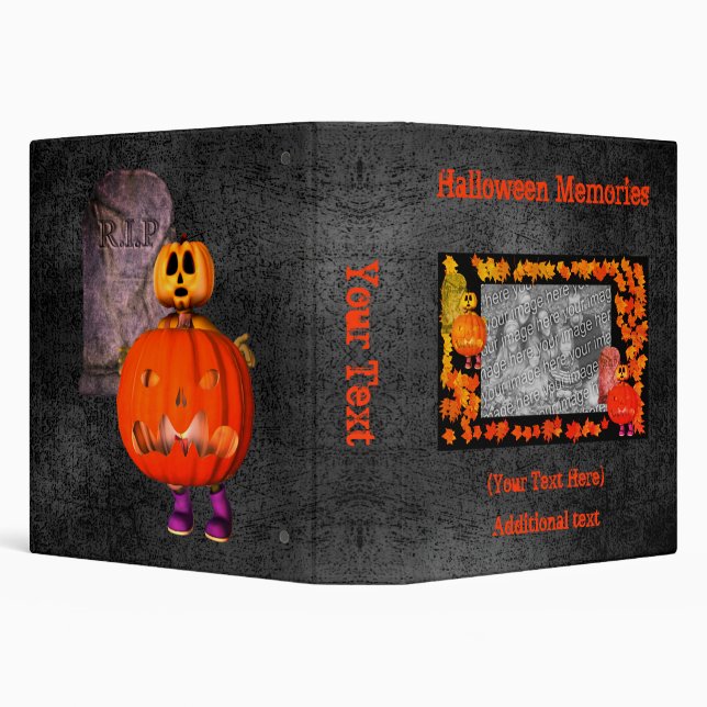Classeur Photo personnalisée de l'homme Citrouille d'Hallow (Arrière-plan)