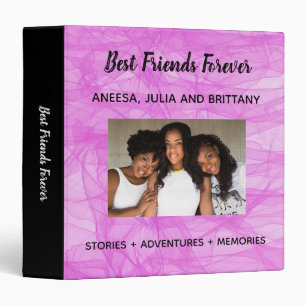 Classeur Photo personnalisée rose BFF Meilleurs Amis 3 Anne