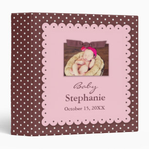 Classeur photo Pink Brown Ribbon Baby
