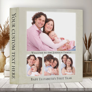 Classeur photo pour bébé Twin Triplet neutre genre