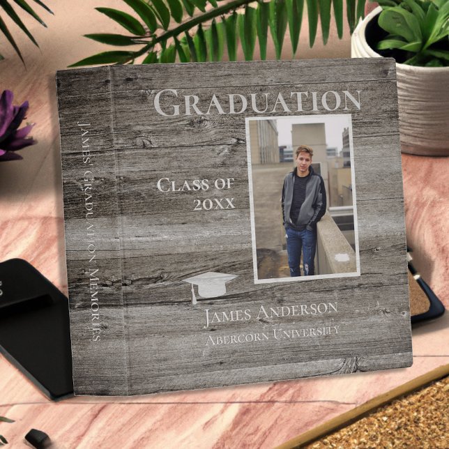 Classeur Photo Rustic Wood Graduation Scrapbook Album (Créateur téléchargé)