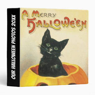 Classeur Photo vintage de Halloween de chat noir