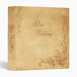 Classeur Photo vintage de mariage de brun de caramel