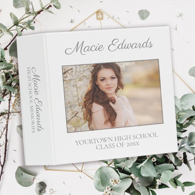 Classeur Photo White Graduation Souvenirs lycée (Créateur téléchargé)