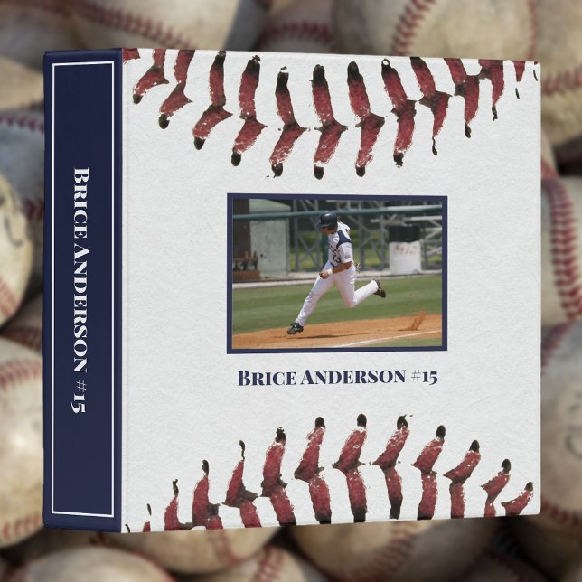Classeur Photos de baseball Rustic Scrapbook HORIZONTAL (Créateur téléchargé)
