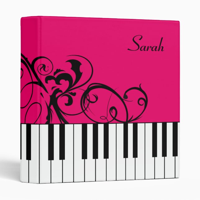 Classeur Piano personnalisé (Devant/Côté)