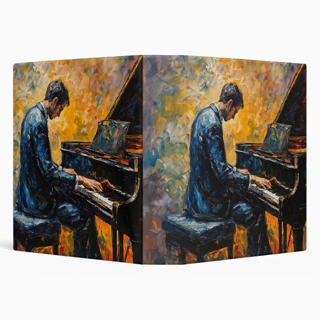 Classeur Piano Player - Peinture à l'huile (Arrière-plan)