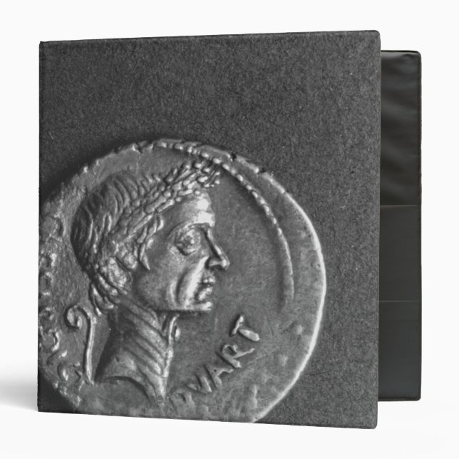 Classeur Pièce de monnaie avec un portrait de Jules César (Devant/Intérieur)