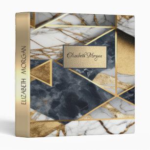 Classeur Pierre de granit noir cool géométrique en marbre