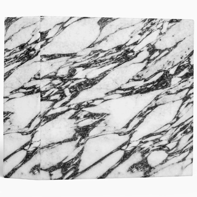 Classeur Pierre de marbre noire et blanche moderne (Devant/Côté)
