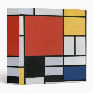 Classeur Piet Mondrian Rouge Bleu Jaune Art Abstrait