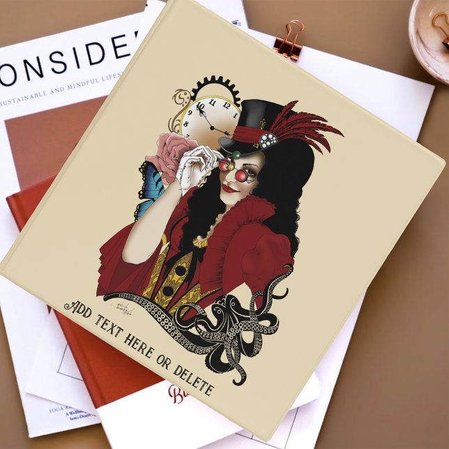 Classeur Pieuvre noire rouge victorienne (Créateur téléchargé)