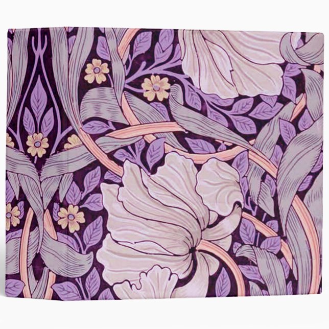 Classeur Pimpernel Purple, William Morris (Devant/Côté)