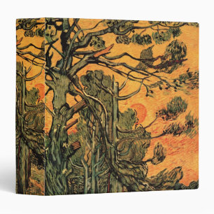 Classeur Pine Trees Red Sky Setting Soleil par Vincent van 