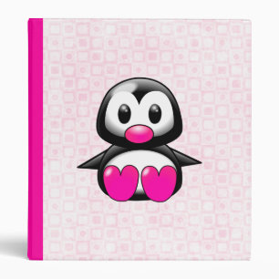 Classeur Pingouin rose mou