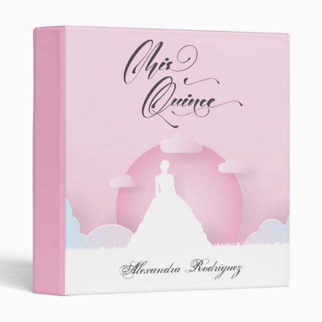 Classeur Pink and White Silhouette (Devant/Côté)
