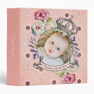 Classeur Pink Baby Photo Ephemera Pretty Princess Custom
