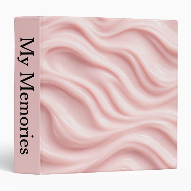 Classeur Pink Cream Abstract Pattern (Devant/Côté)