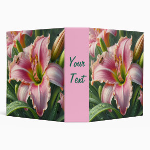 Classeur Pink Daylily Floral