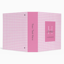 Pink En vichy Plaid Motif mignon Personnalisé