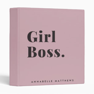 Classeur Pink Girl Boss Babe Propriétaire de petite entrepr