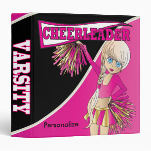 Classeur Pink Personnalise Diva Pom-pom girl
